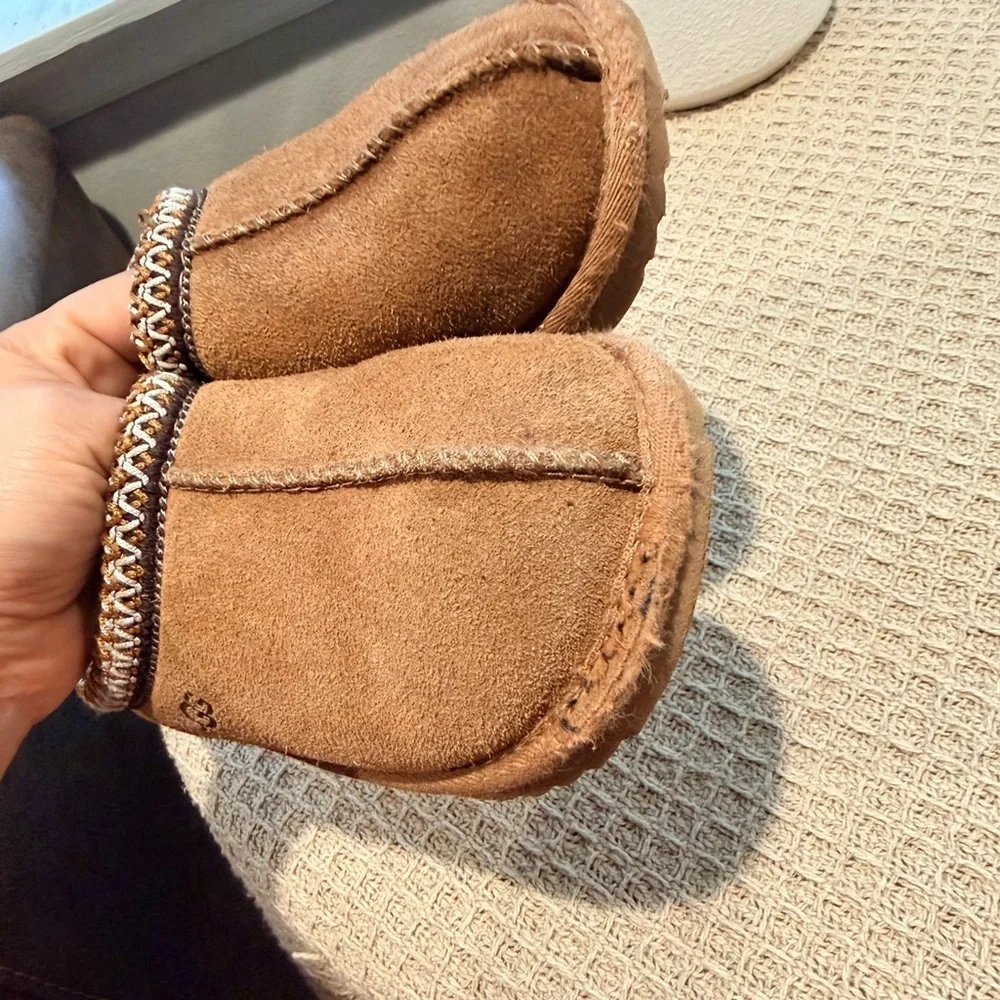 UGG Chestnut Suede Shearling Slip-On Clog
